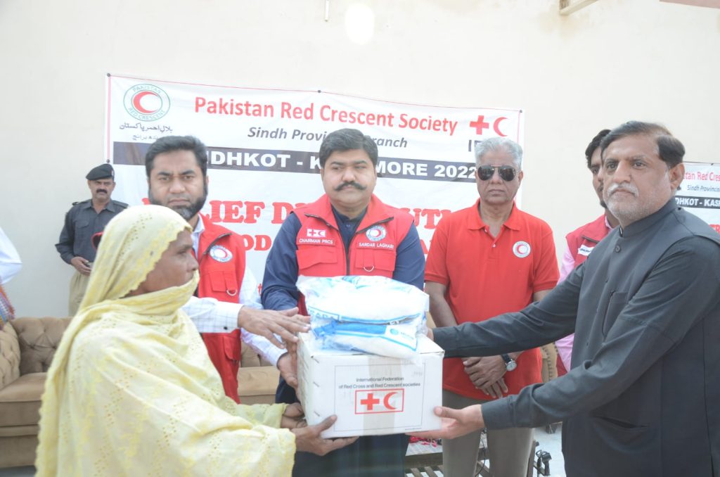 PRCS delivers relief supplies to flood-affected areas in Kashmore