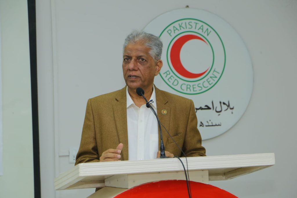 Mr. Kanwar Waseem, Provincial Secretary, PRCS-Sindh, welcomed esteemed guests and shared that CACRA Phase III builds upon earlier phases—Phase I, which focused on stakeholder coordination and awareness