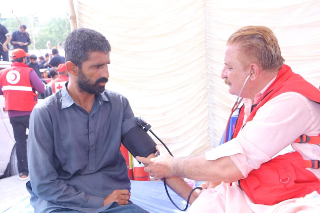 PRCS Emergency Response Force (ERF) was fully mobilized. Trained PRCS volunteers delivered first aid services to Azadaran-e-Hussain