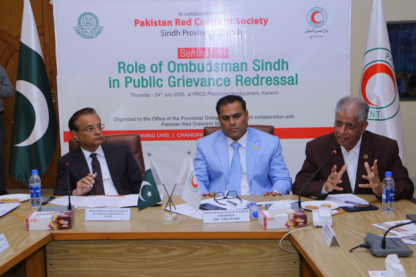 The Pakistan Red Crescent Society (PRCS) Sindh and the Office of the Provincial Ombudsman Sindh have agreed to collaborate through a Memorandum of Understanding (MoU) to provide humanitarian assistance to the most vulnerable communities in Sindh.