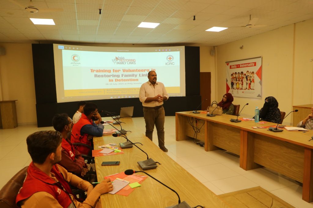 This training reflects PRCS Sindh’s ongoing efforts to strengthen its humanitarian response and ensure effective implementation of Restoring Family Links programs in line with international humanitarian principles.