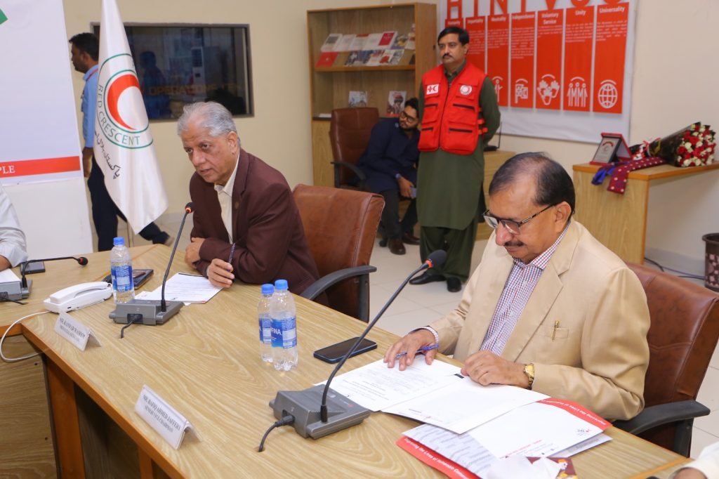 Secretary Kanwar Waseem briefing Consul General of France on humanitarian initiatives in Sindh