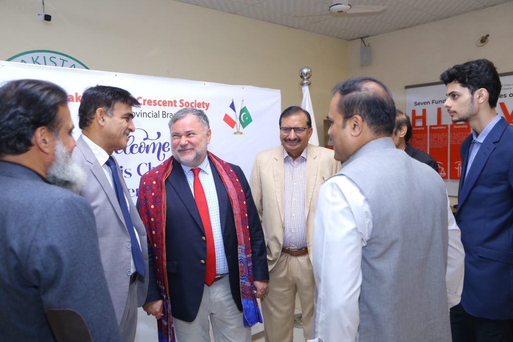 Consul General of France visits Pakistan Red Crescent Sindh Headquarters in Karachi