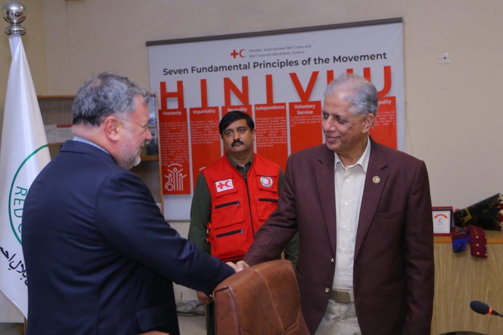 Consul General of France visits Pakistan Red Crescent Sindh Headquarters in Karachi