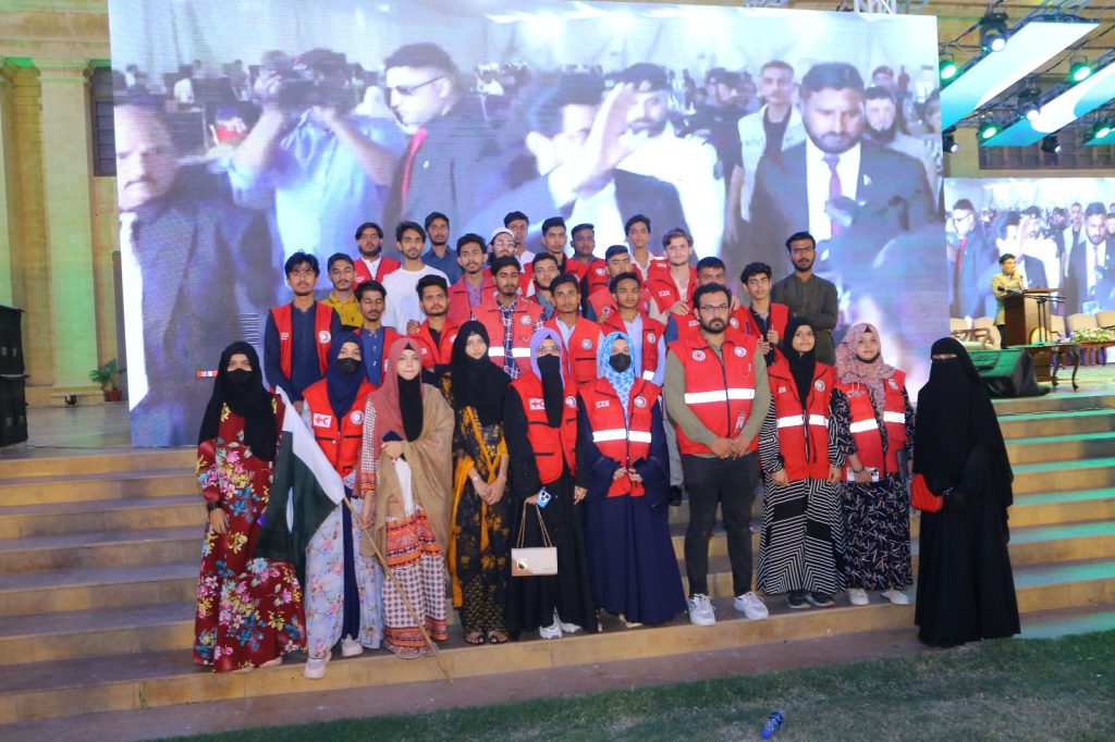 Pakistan Red Crescent Sindh Branch team at Governor’s House during Maarka-e-Haq celebrations