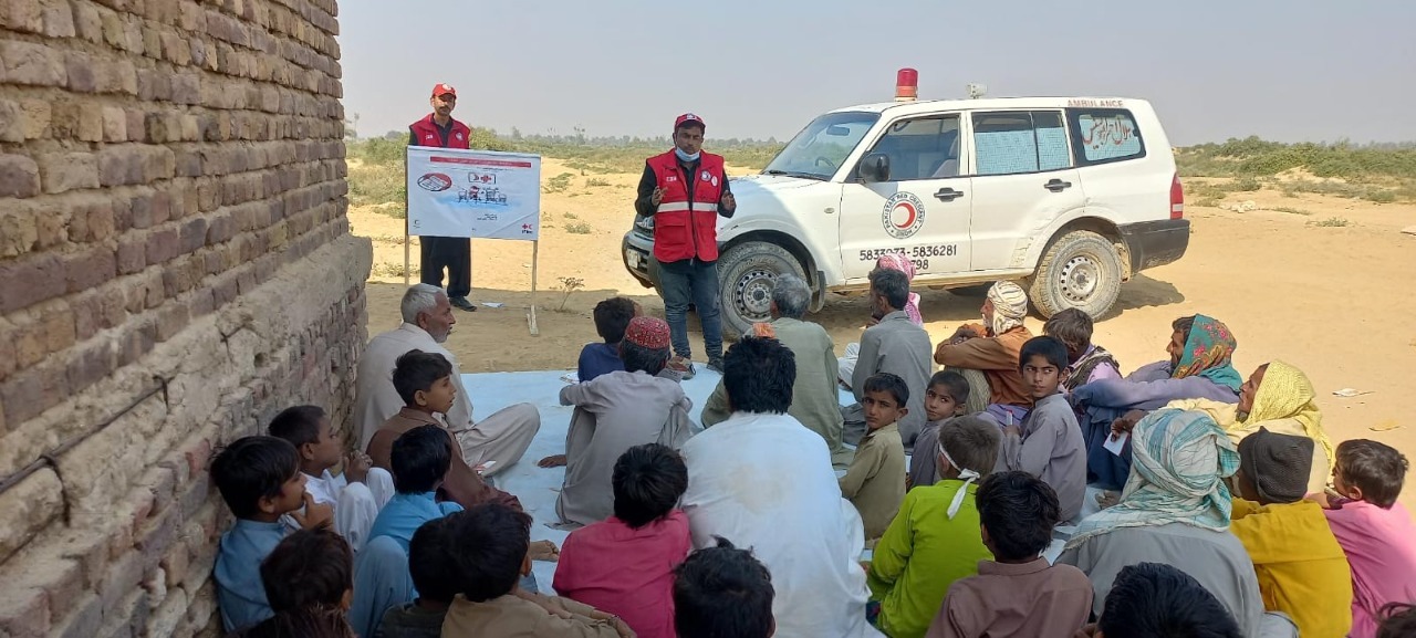 PRCS health teams responded to a malaria outbreak in flood-affected District Dadu, Sindh, treating 750 patients, distributing free medicines, and reaching 1,000 people with hygiene awareness sessions.
