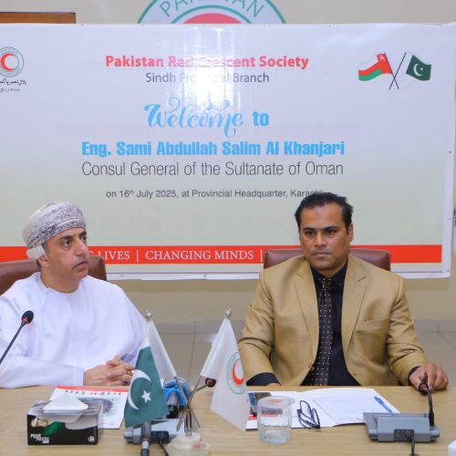 Consul General of Oman Visited Pakistan Red Crescent Sindh Headquarters