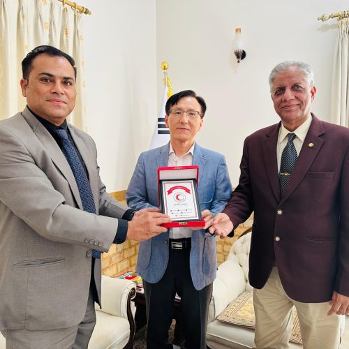 PRCS Sindh Officials Meet South Korean Consul General in Karachi