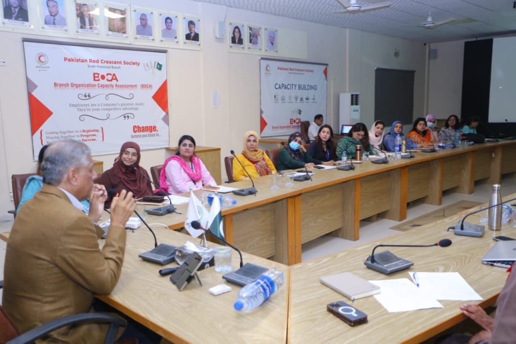 PRCS Sindh hosted Aga Khan University MSPH students for an interactive learning visit, showcasing public health initiatives, emergency response, and training programs to strengthen academic collaboration.