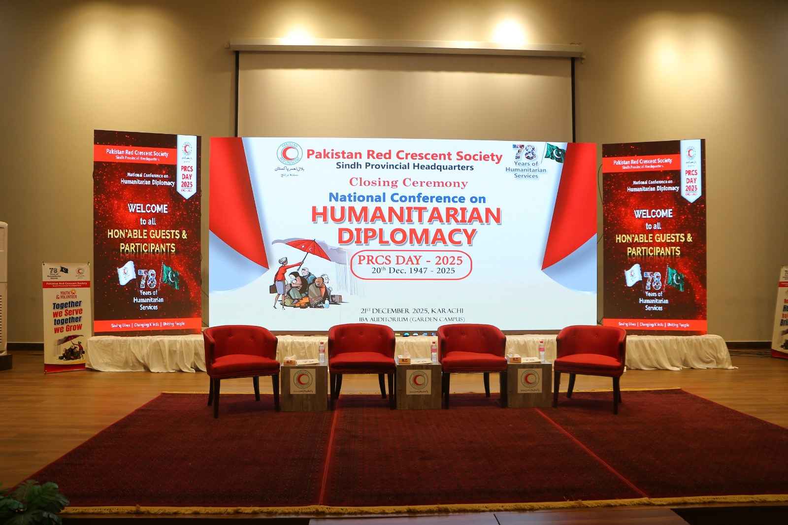 PRCS Sindh celebrates 78th anniversary with National Conference on Humanitarian Diplomacy at IBA Karachi