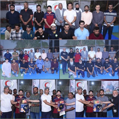 Rotary and PRCS team at cricket event in Karachi