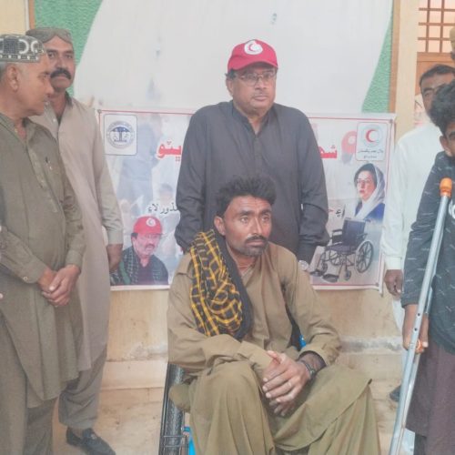 PRCS Sindh humanitarian support for persons with disabilities in Sujawal